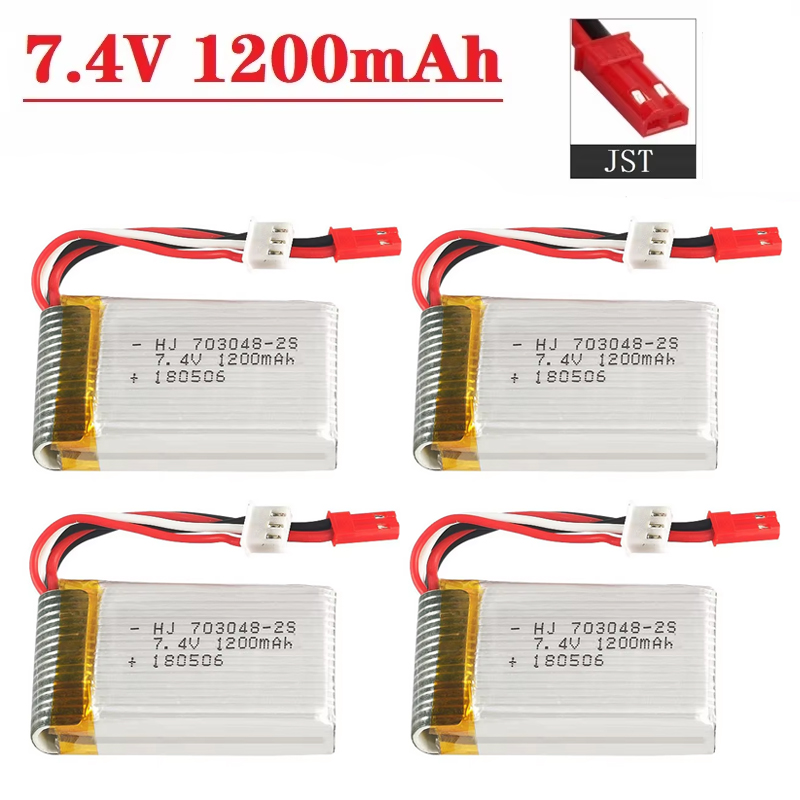 Eachine Drone E010 - Batería Lipo 2S 7.4V 1200mAh 703048