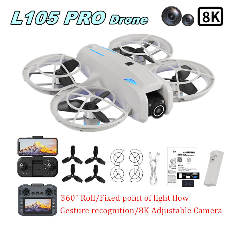 Drone Gimbal Brushless - Dron L105 PRO Duel con Lente